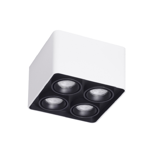 PLAFON 4xGU10 MOVIL CUADRADO CARDANICO